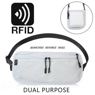 2021 Hot Sale RFID Fashionable Passport Waist Bag Phone Polyester Sport Running Outdoor Fanny Travel For Men and Women