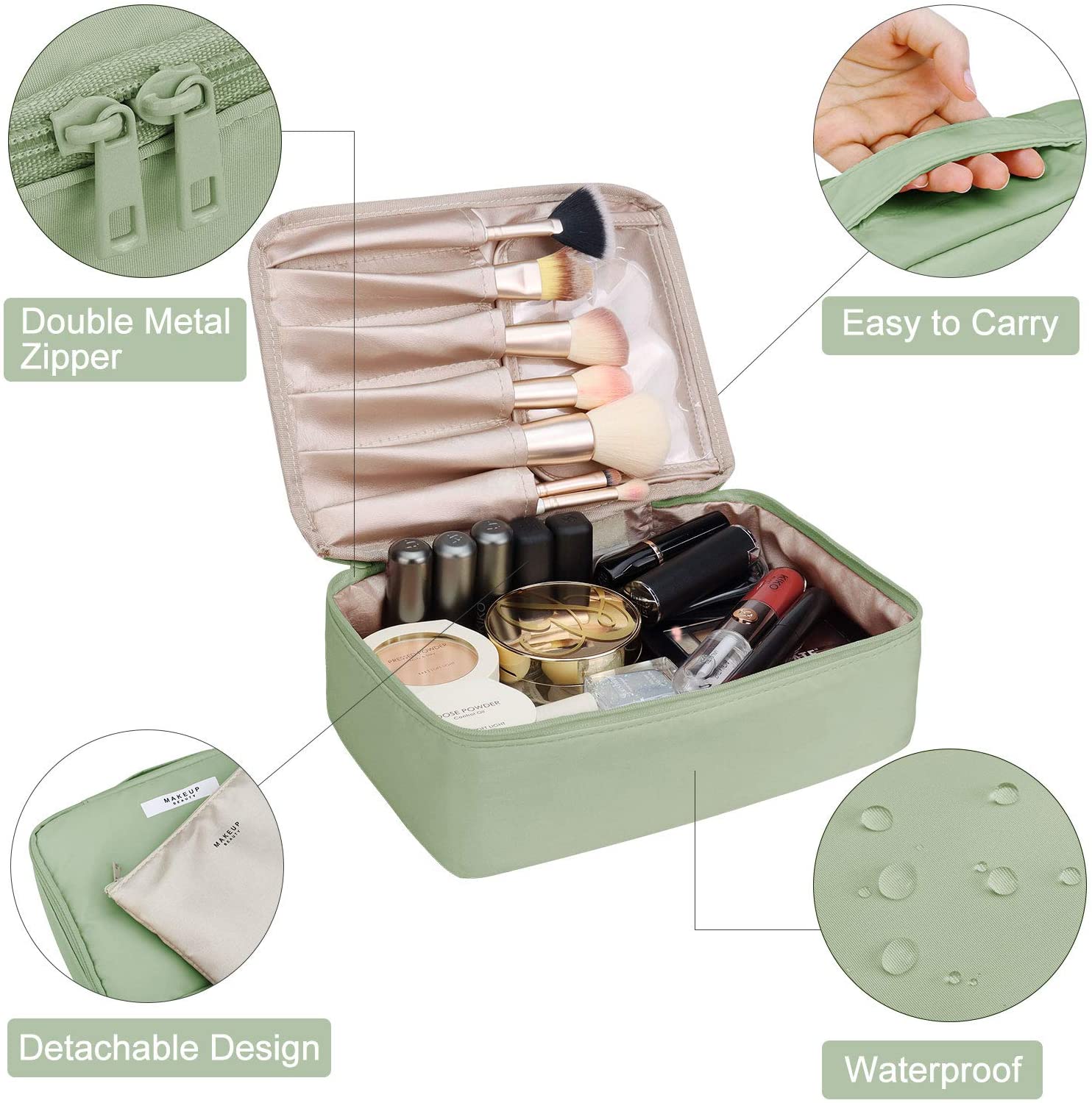 Factory OEM Design Promotional Gray Daily Waterproof Tote Men Toiletry Bag Pouch Cosmetic Bag