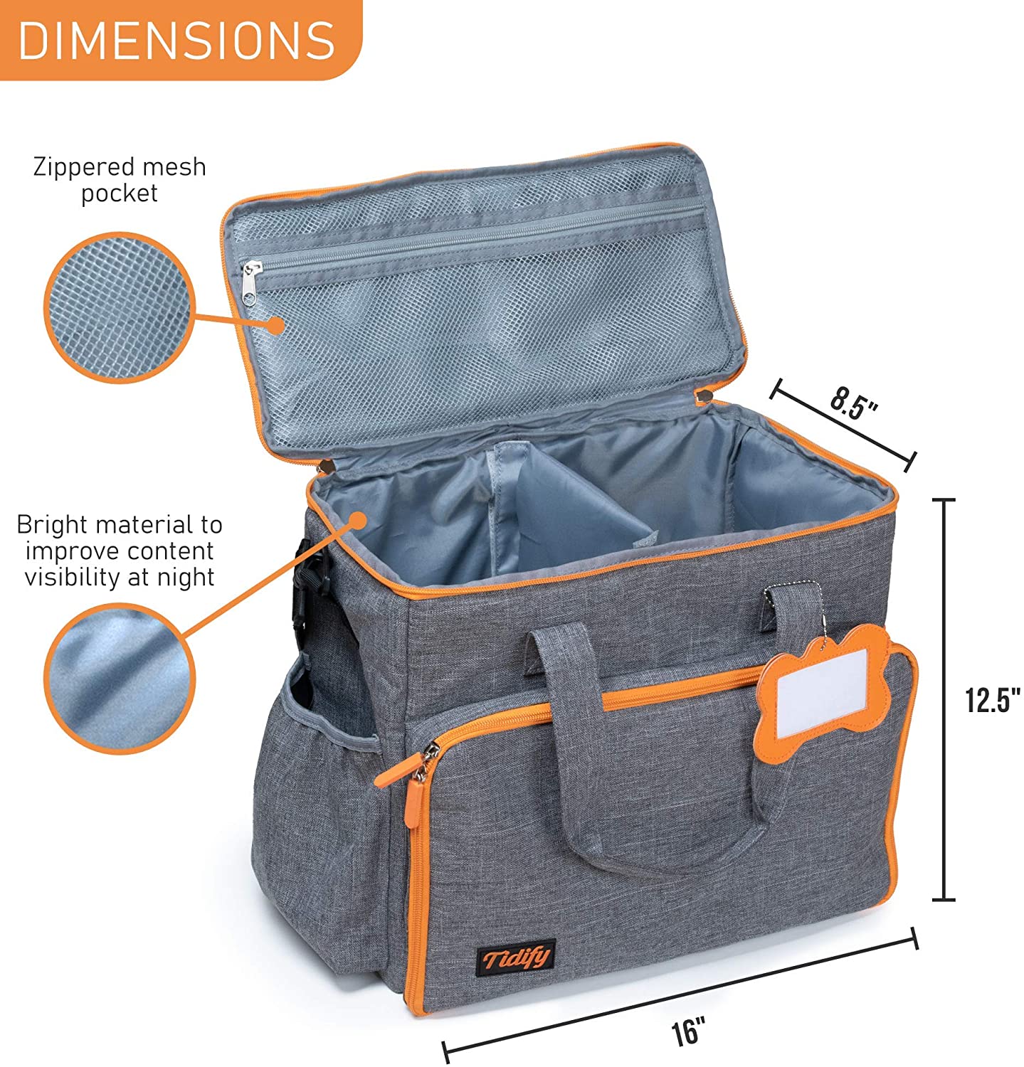 Hight Quality New Premium Pet Outdoor Lighweight Travel Bag Tote Pet Organizer Bag for Dog and Cat 