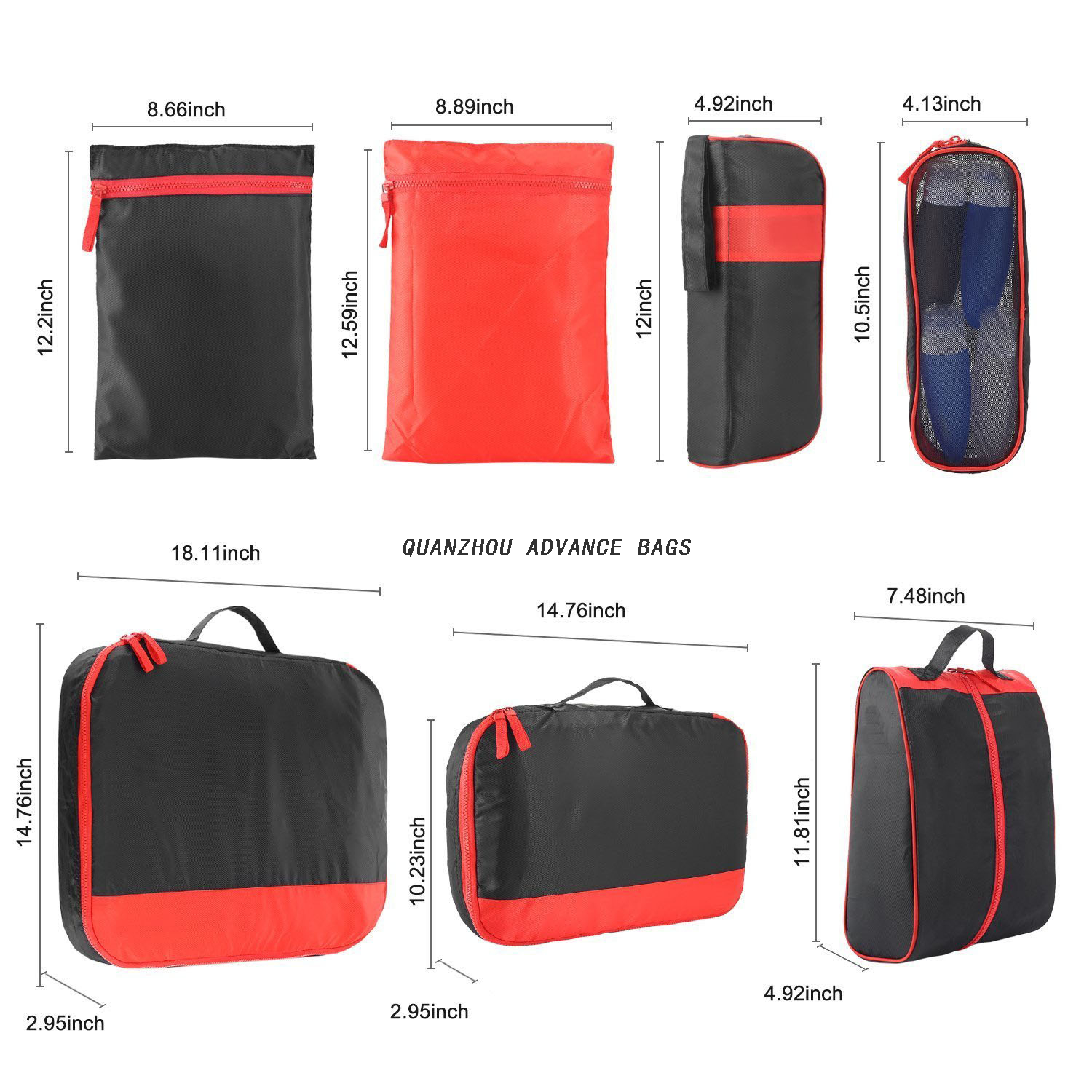 Travel organizer bag set Foldable BAG lightweight Travel Luggage Organizer Bags 7 pcs Packing Cubes bag Set Custom Waterproof 