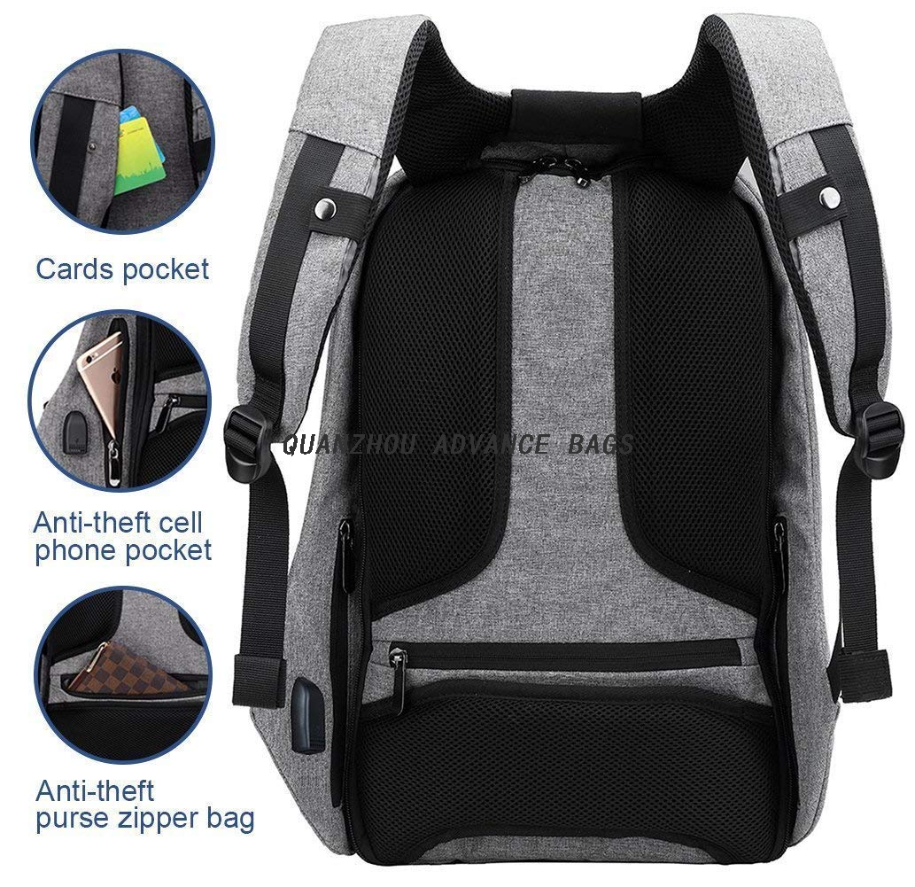  Anti-theft Travel business Backpack USB Charginig Outdoor Sport and leisure Black backpack Laptop Backpack 