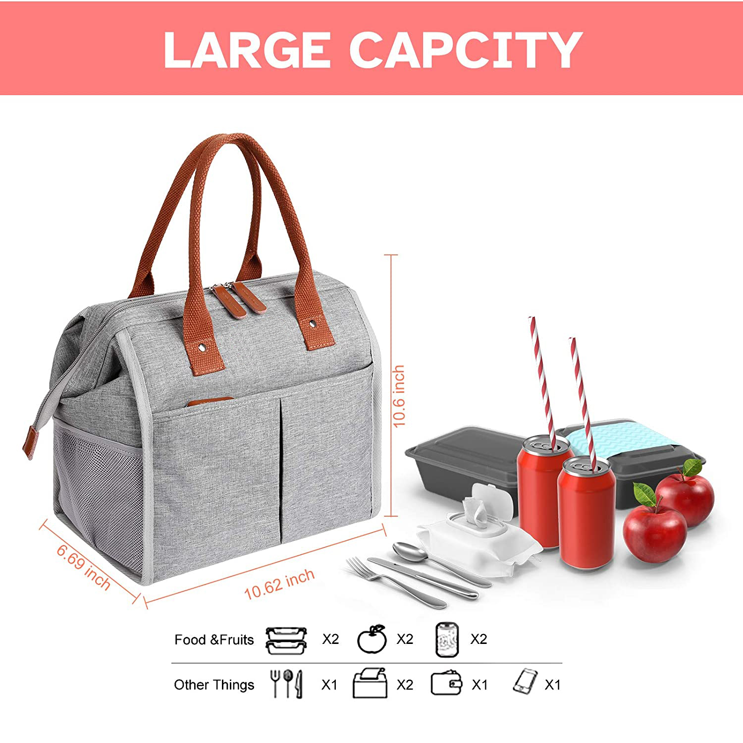  Portable Bag Picnic Bag Food Cooler Bags Fridge Bag Isothermal Camping Supplies Thermal Lunch Insulated Food Cooler Bag Outdoor Cooler bag