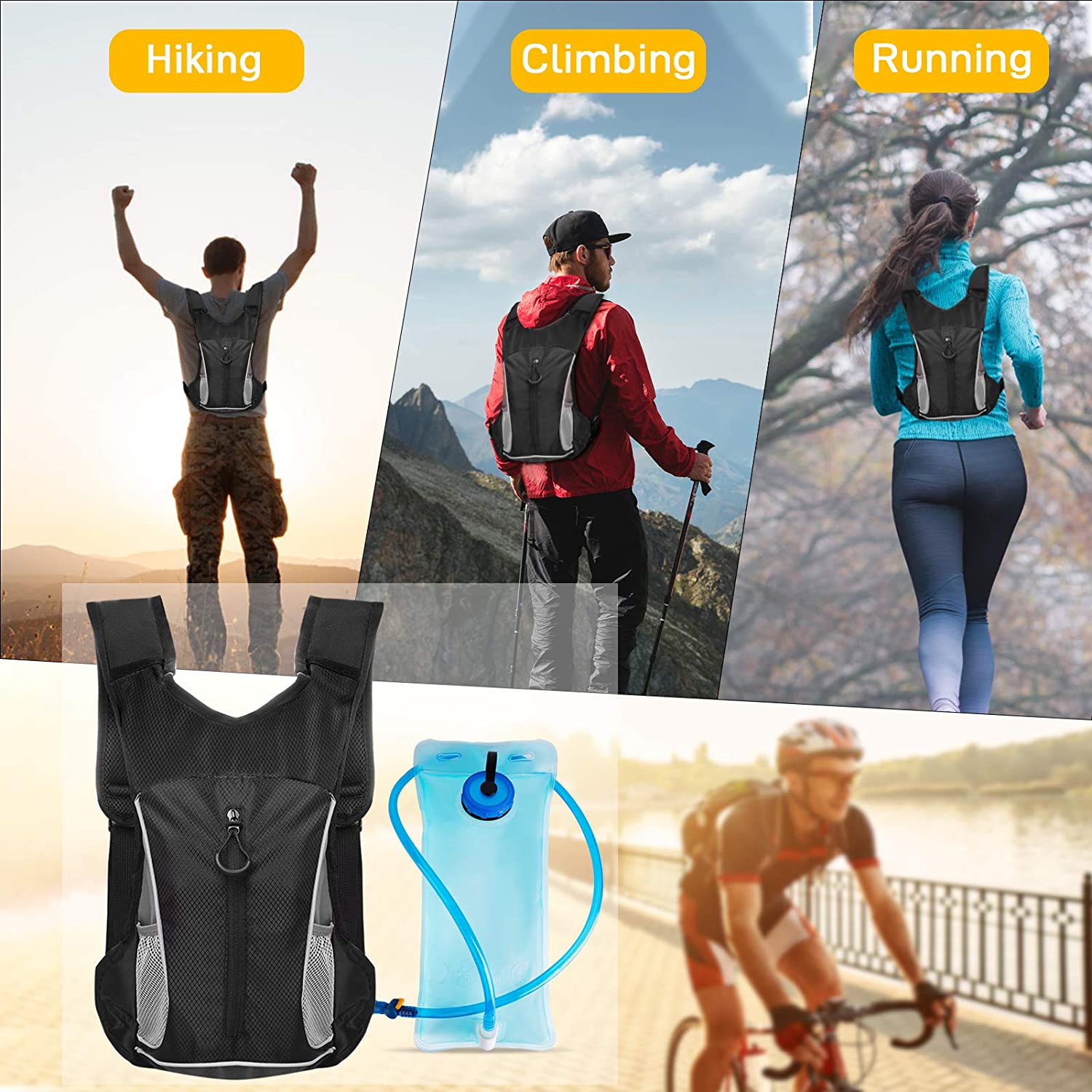 2021 Outdoor Hydration Backpack Bag bicycle trail riding bag hiking sport men cycling running pack rugged hydration backpack 
