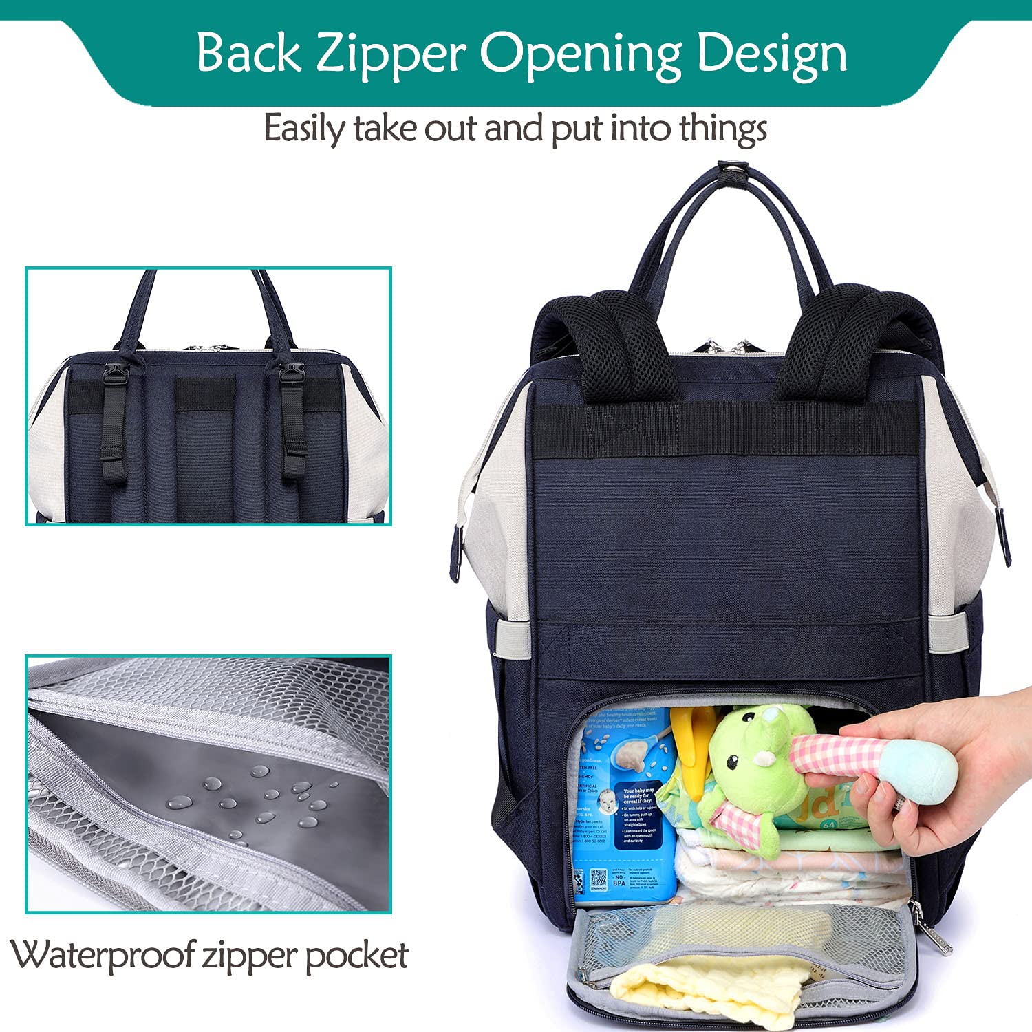 Wholsale Weekender Waterproof Large Capacity mommy diaper bag backpack Outdoor Travel Baby Bag diaper backpack