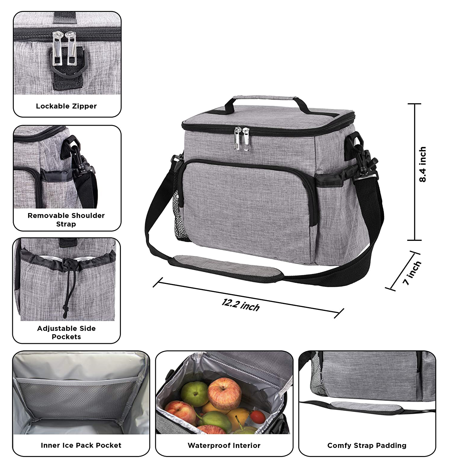  Portable Bag Picnic Bag Refrigerator Backpack Food Cooler Bags Fridge Bag Isothermal Camping Supplies Thermal Lunch Insulated Food Cooler Bag Outdoor Cooler bag