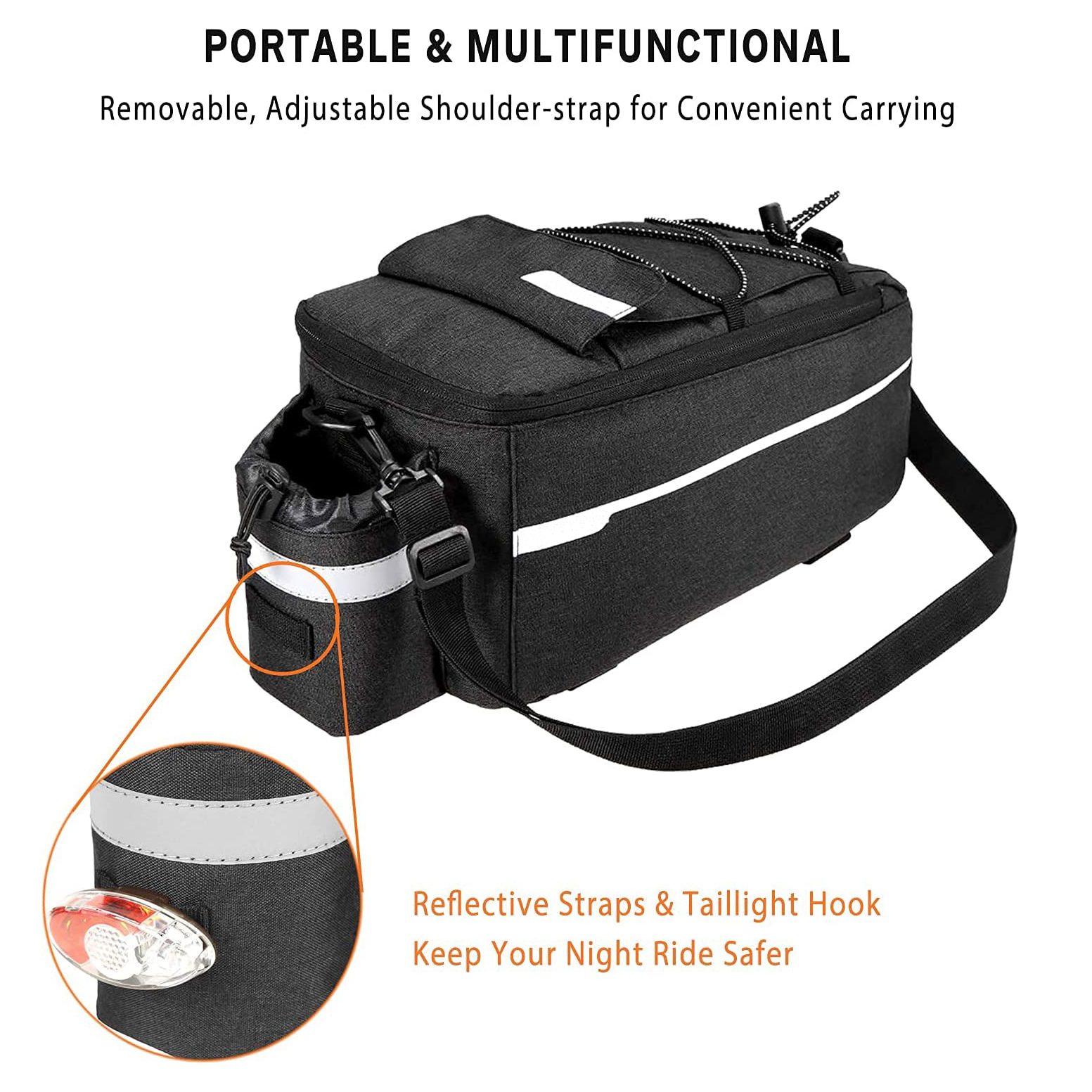 Professional Waterproof Travel Bike Carry Bag waterproof mountain bike road bike double pannier rear bag bicycle saddle rack travel bag for Frame