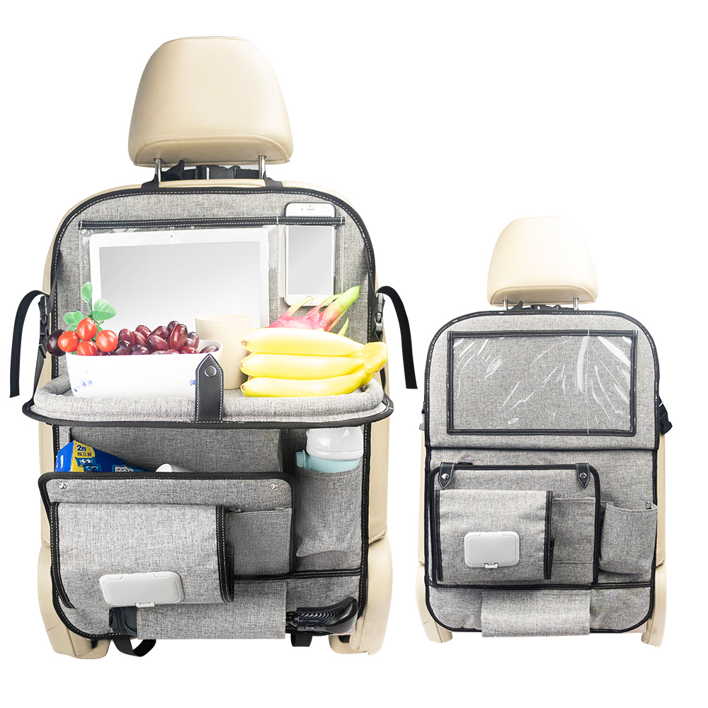 2021 ODM and OEM Car Seat Back Protectors Car Backseat Organizer Backseat Car Organizer with Touchable Tablet Holder