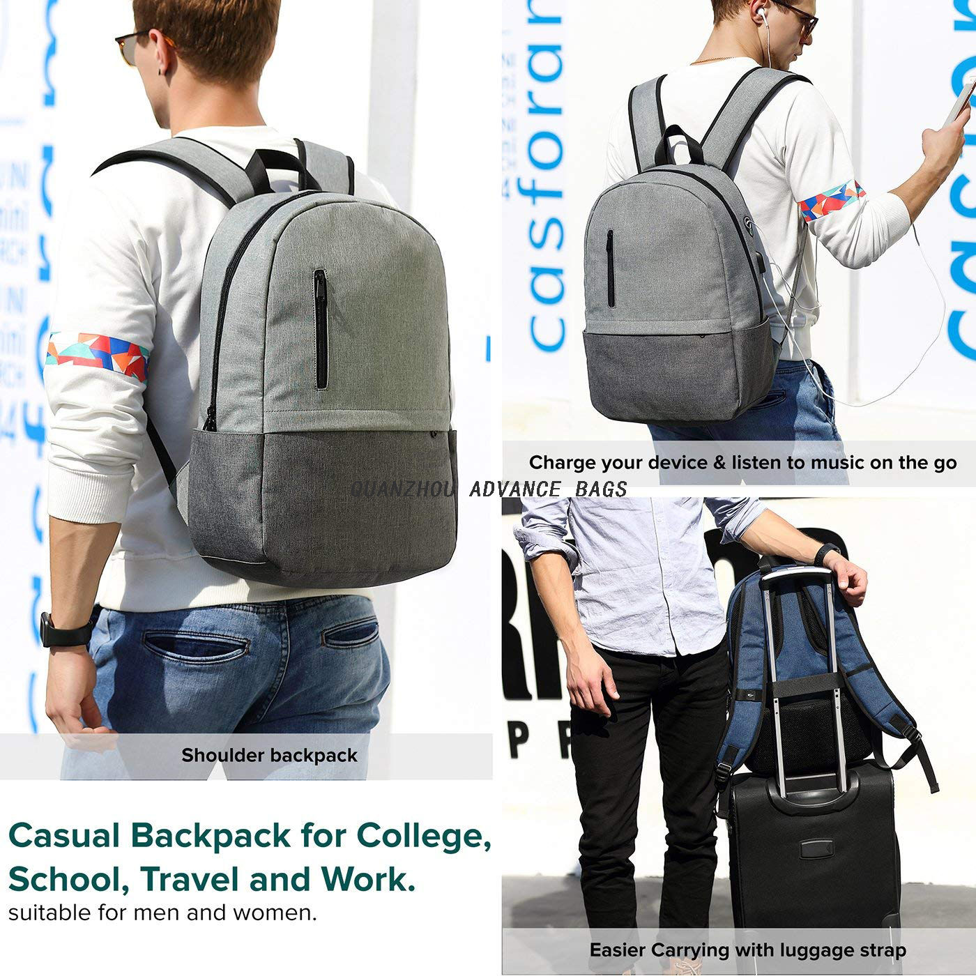 High Quality Large Capacity Laptop Portable Business Computer Backpack Outdoor Sport and leisure backpack Daypack Backpack