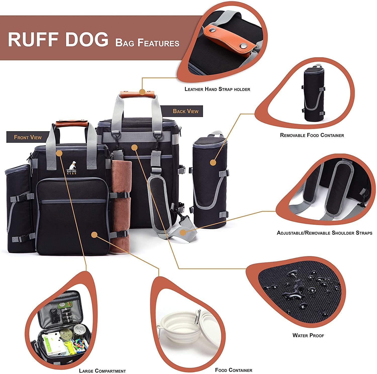 2021 New Premium Pet Travel Bag Tote Pet Organizer Bag for Dog and Cat