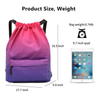 Drawstring Backpack Bag with Shoe Compartment String Cinch Sackpack for Unisex