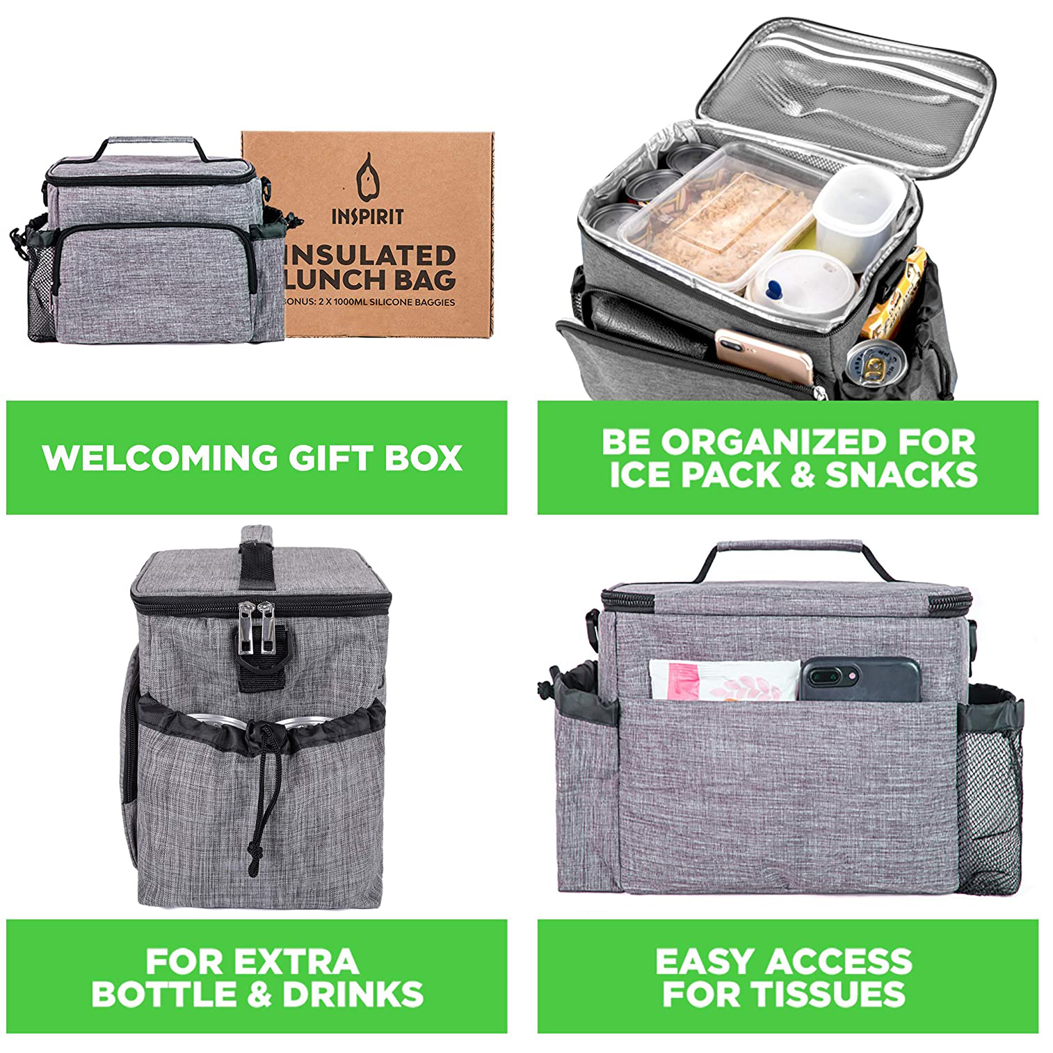  Portable Bag Picnic Bag Refrigerator Backpack Food Cooler Bags Fridge Bag Isothermal Camping Supplies Thermal Lunch Insulated Food Cooler Bag Outdoor Cooler bag
