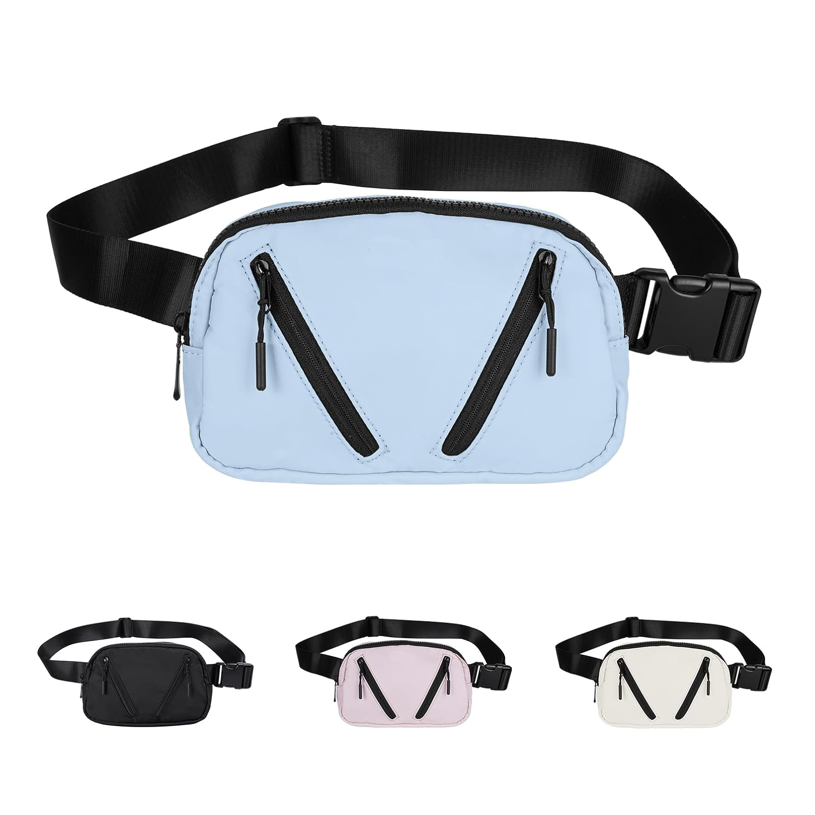 Fanny Pack Waist Bag Pack Men Women Hip Bum Bag With Water Bottle Holder Adjustable Strap Suitable For Outdoors Workout Traveling Hiking Cycling Walking Pouch Bag