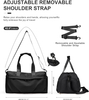 Gym Bag for Women Men with Shoe Compartment, Sport Duffel Bag, Waterproof Travel Weekender Overnight Carry on Bag for Yoga with Trolley Sleeve