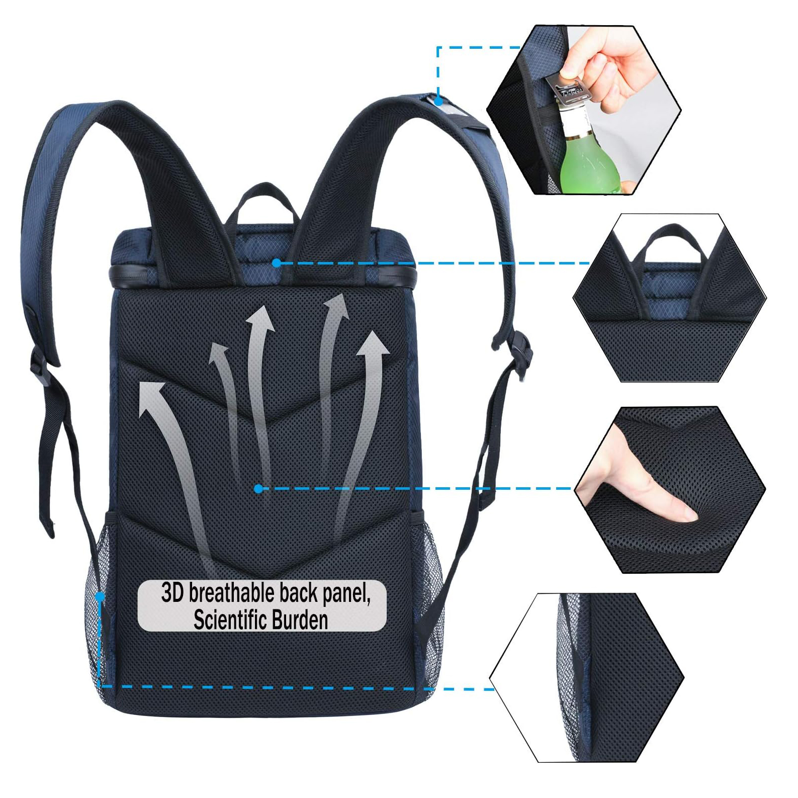  Portable Backpack Bag Picnic Bag Refrigerator Backpack Cooler Bags Fridge Bag Isothermal Camping Supplies Thermal Lunch Insulated Food Cooler Bag Outdoor Cooler bag
