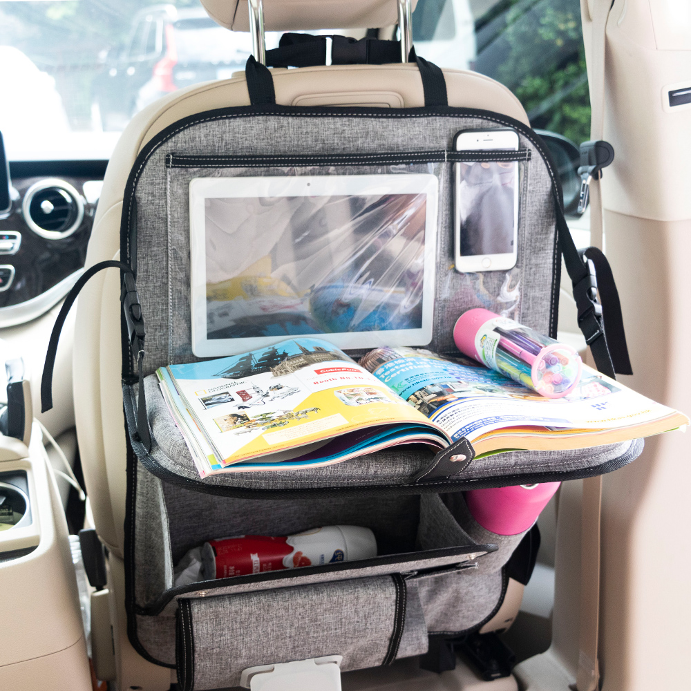 2021 ODM and OEM Car Seat Back Protectors Car Backseat Organizer Backseat Car Organizer with Touchable Tablet Holder