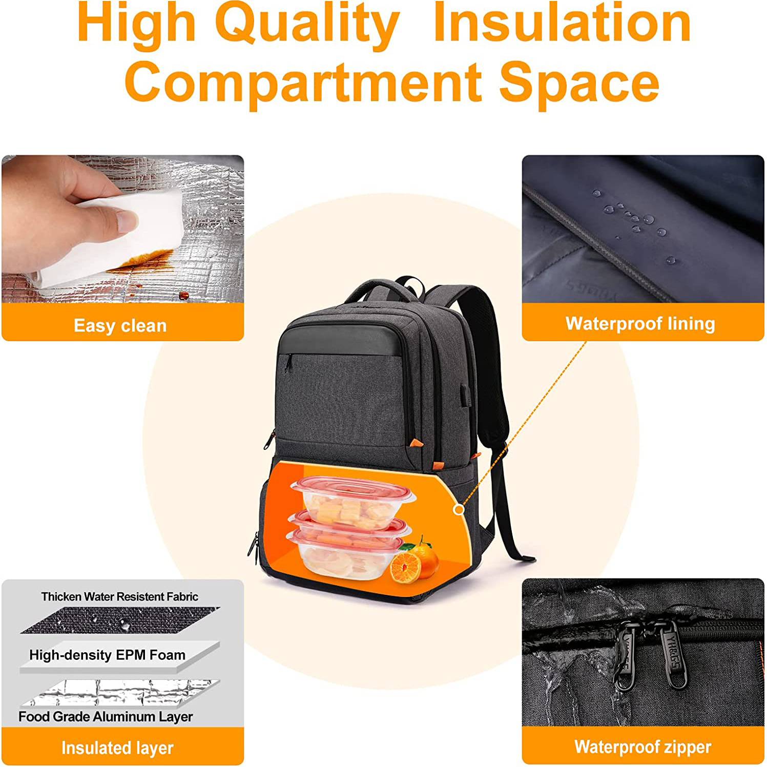  Portable Backpack Bag Picnic Bag Refrigerator Backpack Food Cooler Bags Fridge Bag Isothermal Camping Supplies Thermal Lunch Insulated Food Cooler Bag Outdoor Cooler bag