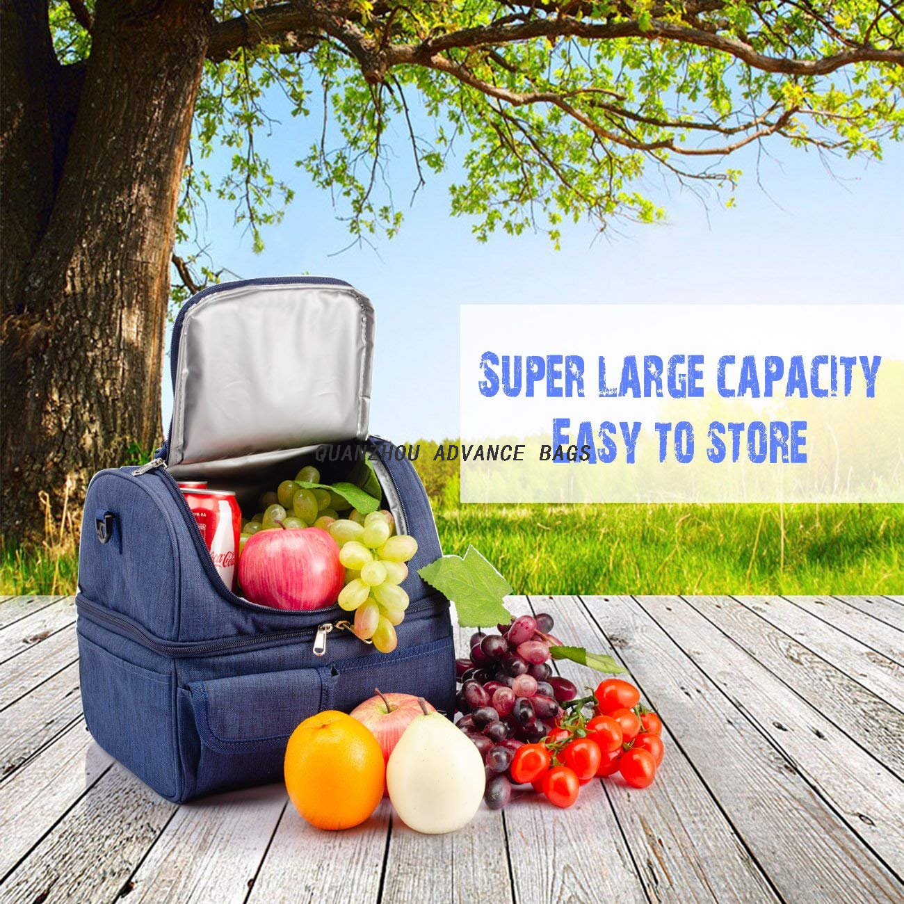  Portable Bag Picnic Bag Refrigerator Backpack Food Cooler Bags Fridge Bag Isothermal Camping Supplies Thermal Lunch Insulated Food Cooler Bag Outdoor Cooler bag