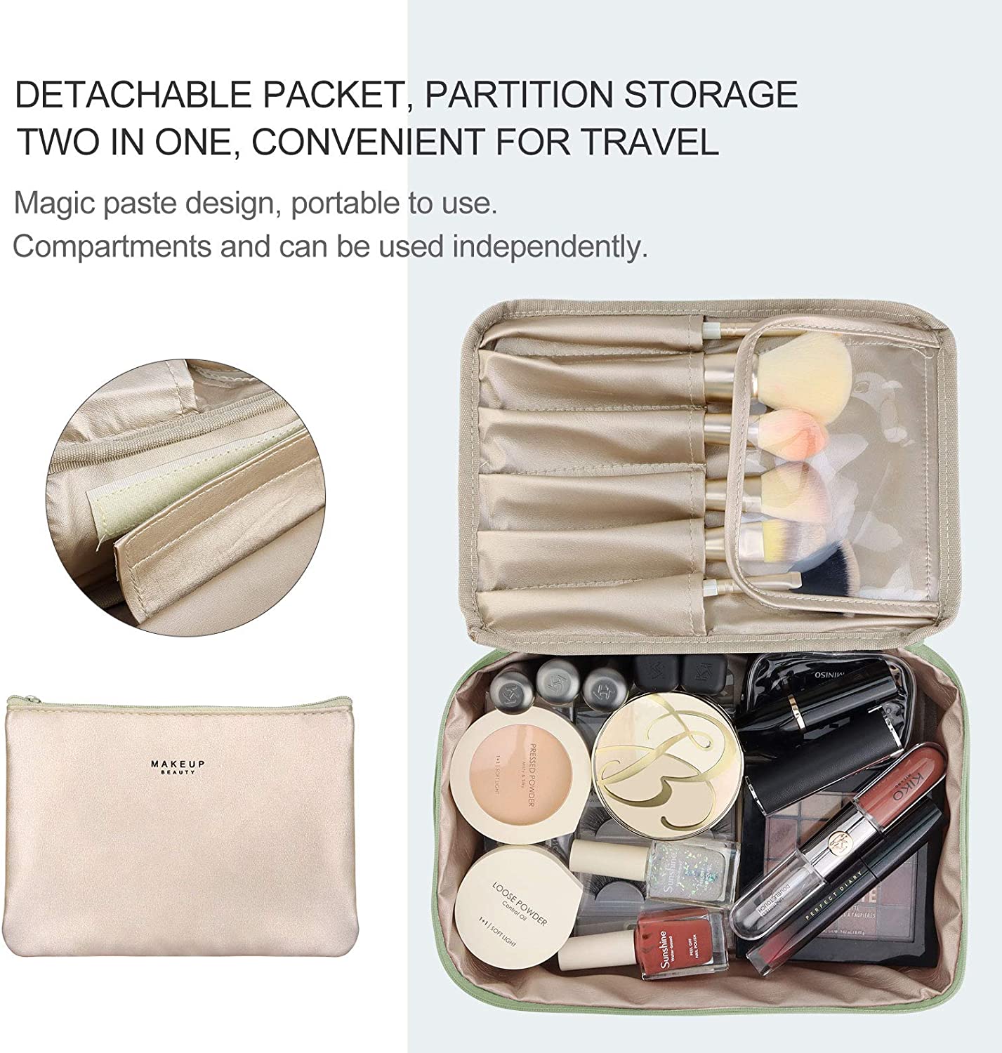 Factory OEM Design Promotional Gray Daily Waterproof Tote Men Toiletry Bag Pouch Cosmetic Bag
