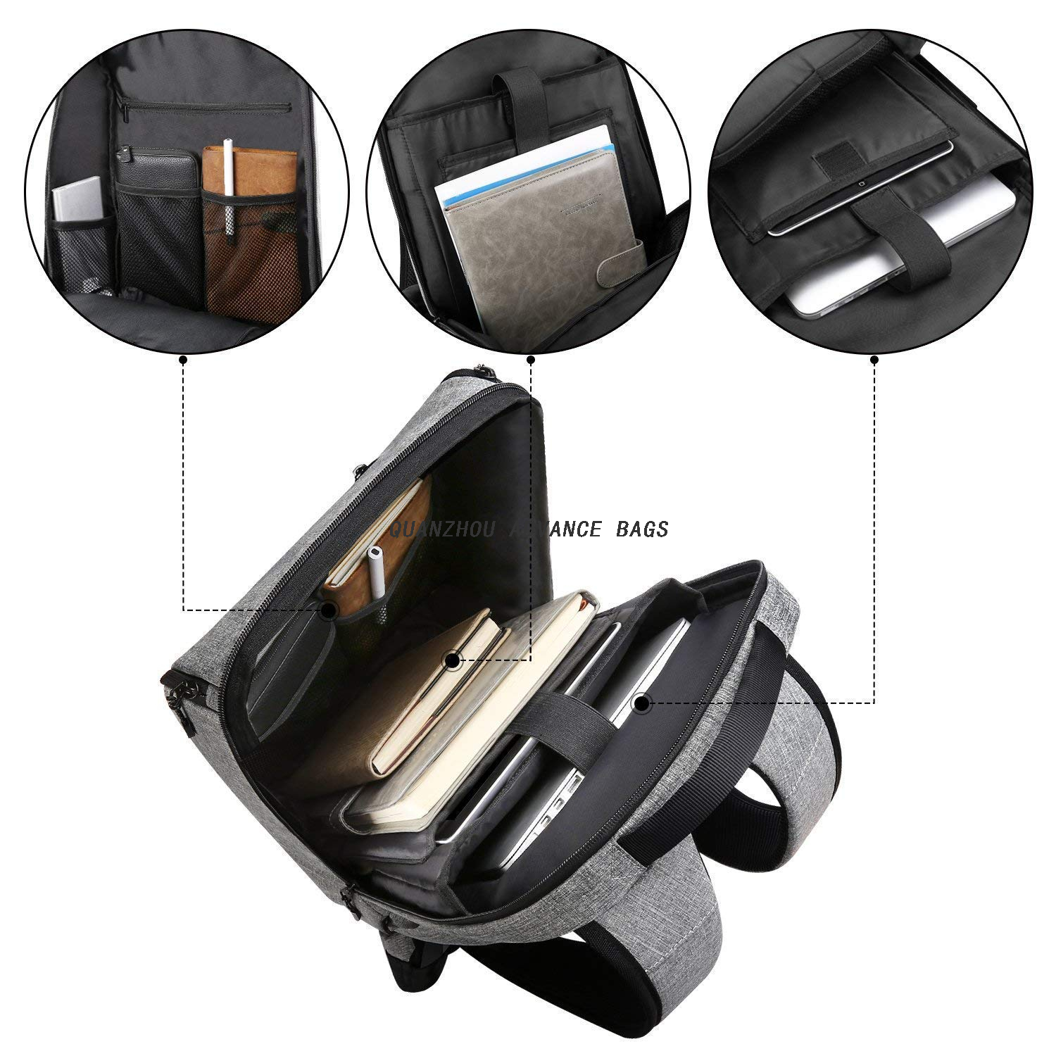 Anti-theft USB charging briefcase notebook bags business laptop backpack College Backpack Travel Daypack Laptop Backpack For Men And Women 