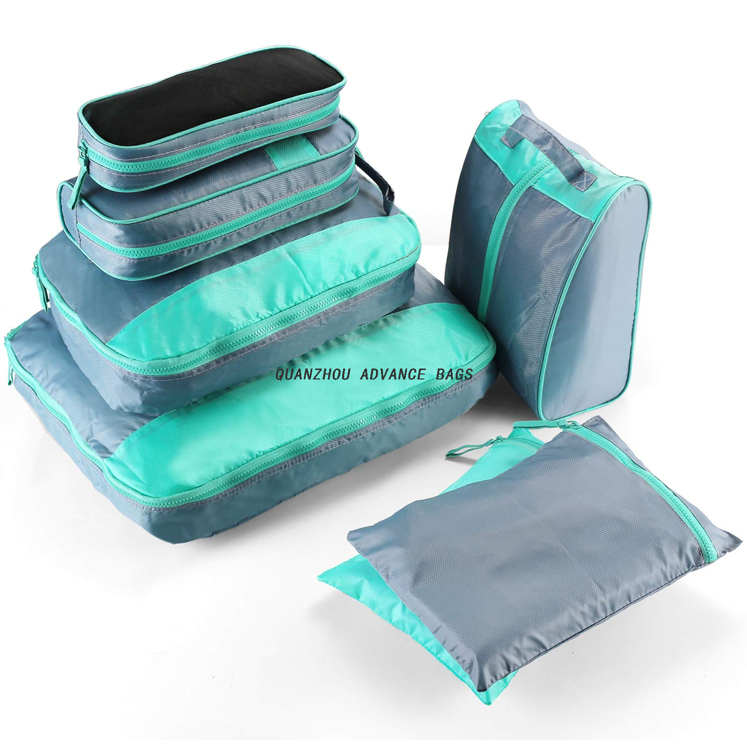 Travel organizer bag set Foldable BAG lightweight Travel Luggage Organizer Bags 7 pcs Packing Cubes bag Set Custom Waterproof 