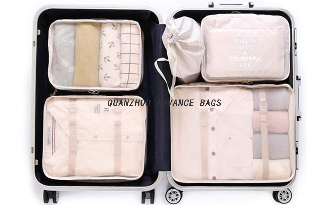 Travel organizer bag set lightweight Travel Luggage Organizer Bags 7 pcs Packing Cubes bag Set Custom Waterproof Foldable BAG