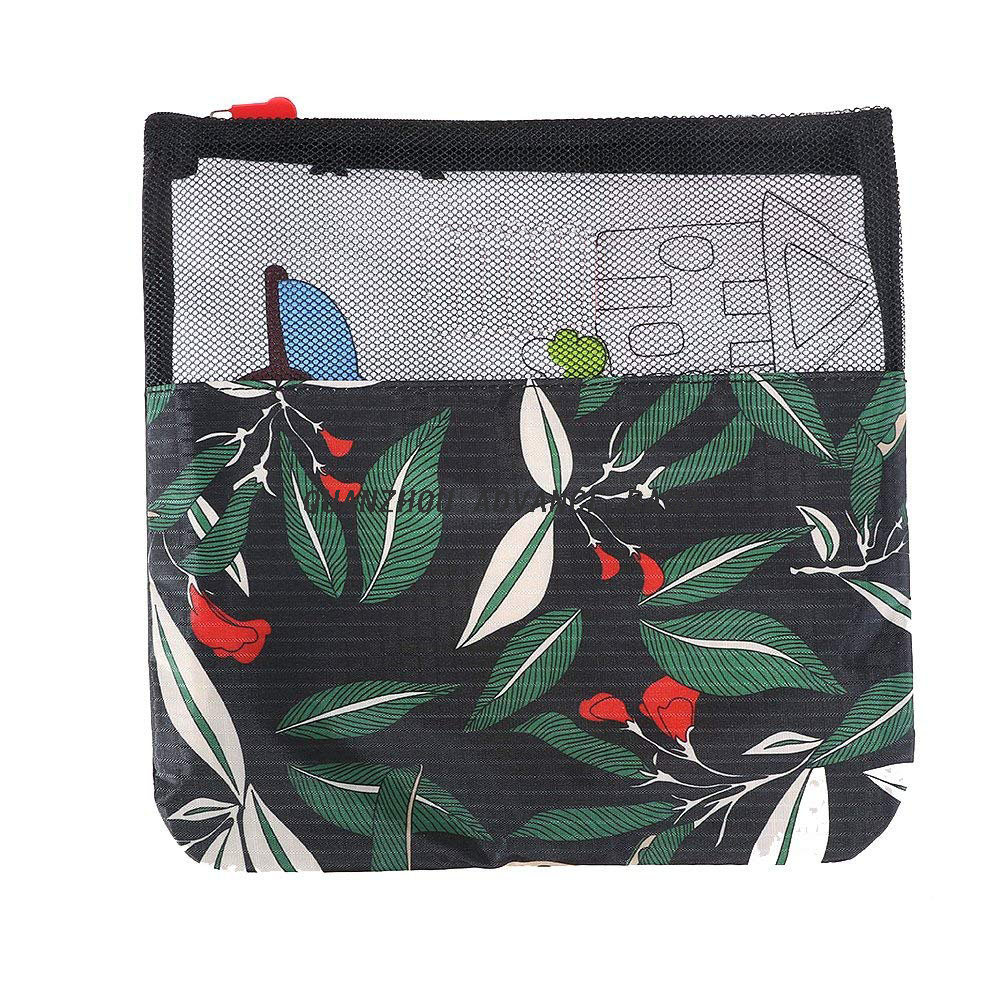 Hot Sell Fashion Custom Travel organizer bag Foldable BAG lightweight Bulk Polyester Ziplock Recycled Black Makeup Washing Cosmetic Bag&Case Custom Waterproof 
