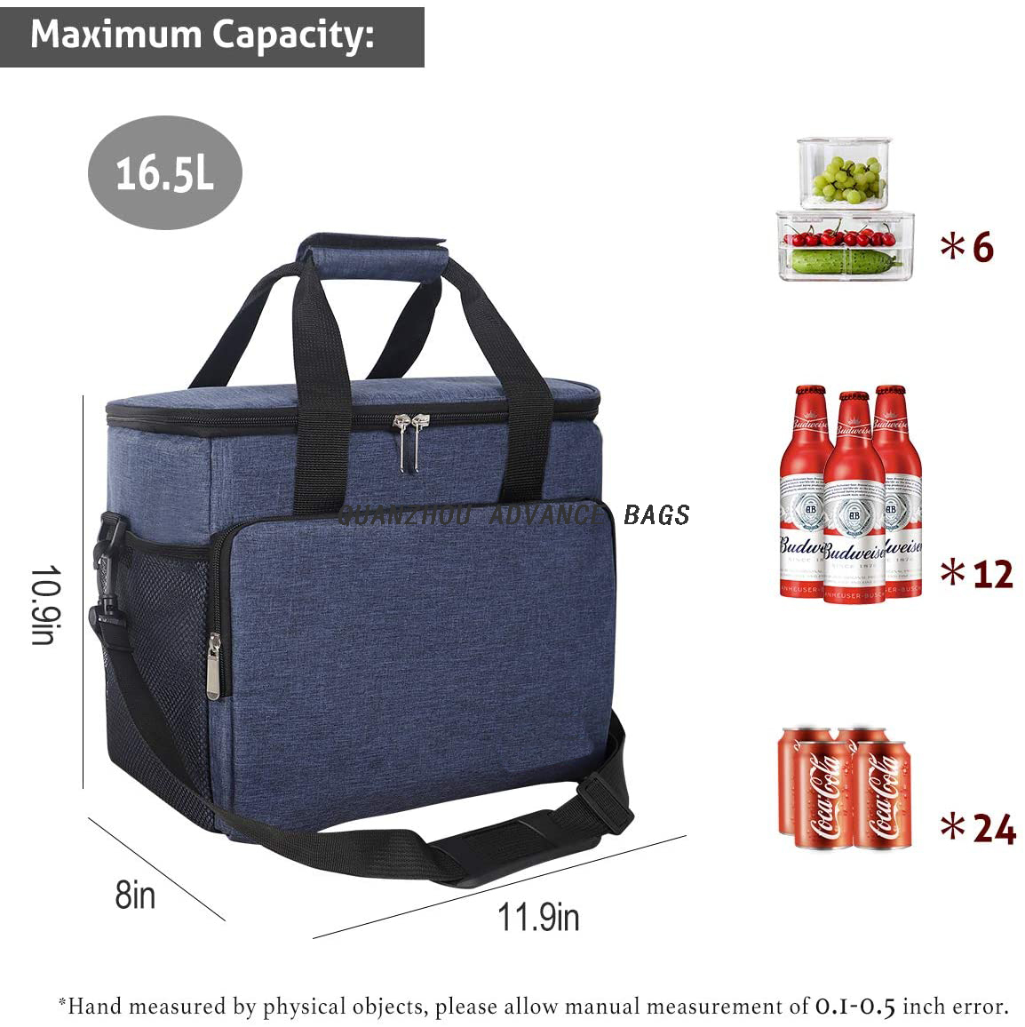 Wholesale Thermal Lunch Portable bag for OEM Accept customized logo insulated food cooler bag Outdoor cooler bag
