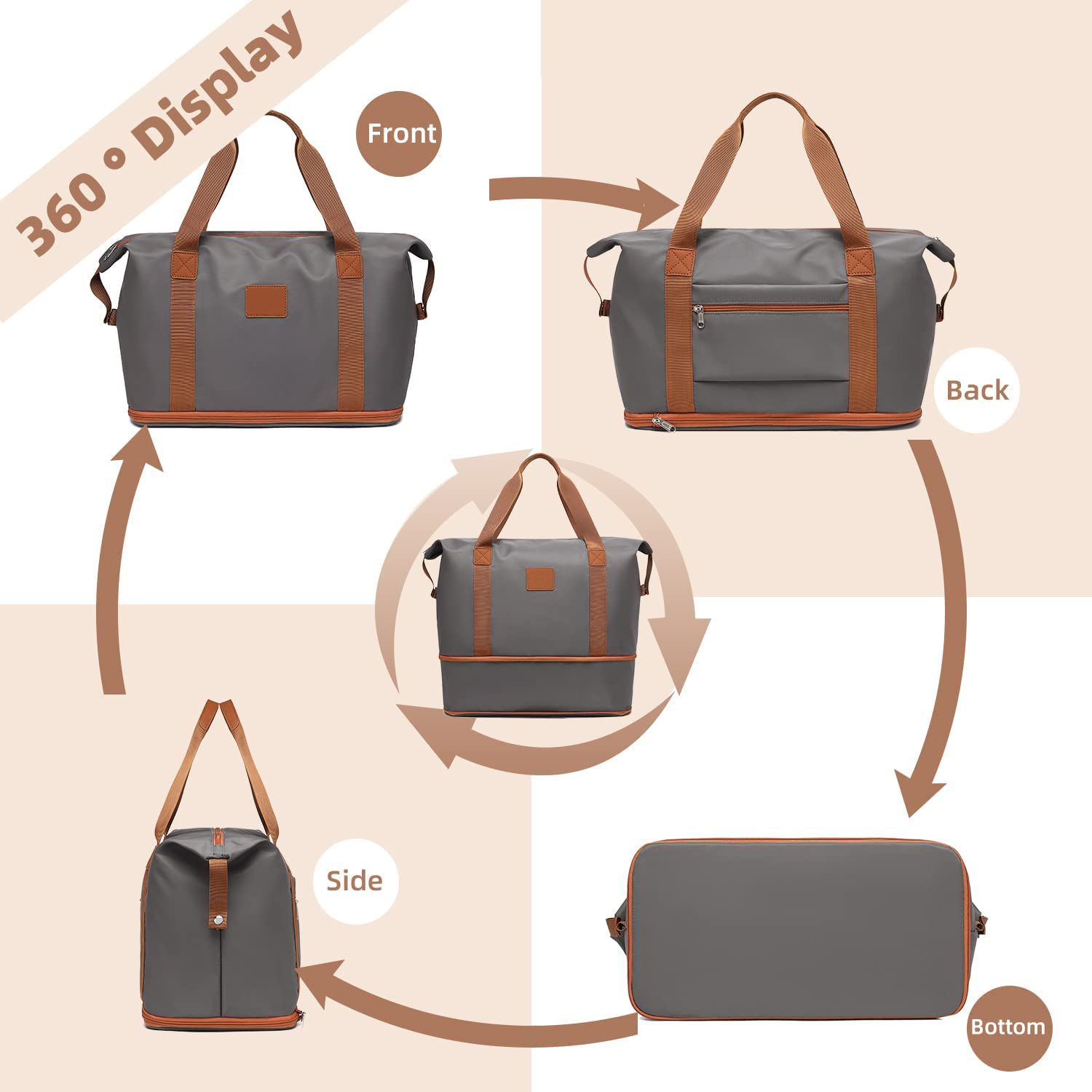 Travel Bag Gym Bag Sports bag Outdoor bag Duffel Bags Durable Waterproof Fitness Workout bag Tote bag Handbag