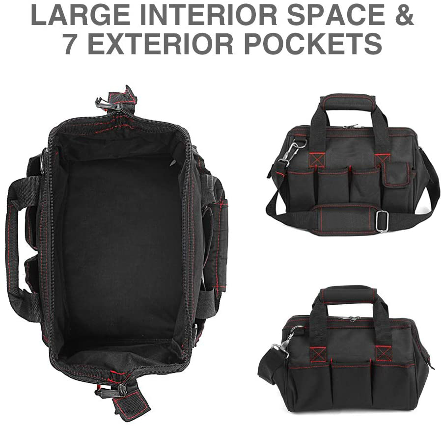 Custom Multifunctional Lightweight Heavy Duty Electrician Tool Shoulder Bag Storage Bag 
