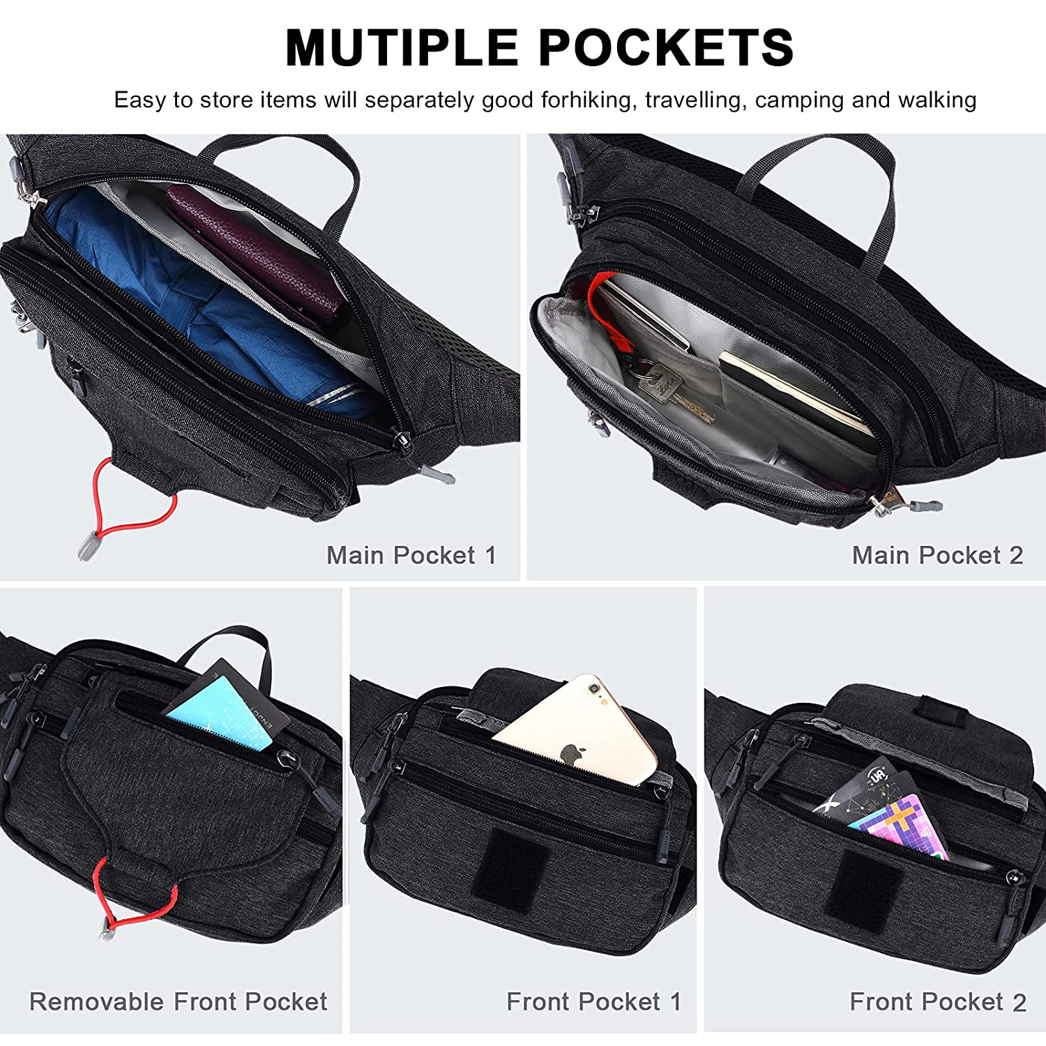 High Quality Colorful Outdoor Sport Running Bicycle Waist Bag Custom Logo Simple Men Women Casual Waist Bag Fanny Pack