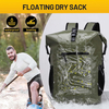 Dry Backpack Waterproof Bag 30L Roll Top Floating Dry Sack with Inner Padded Pocket for Kayaking, Boating, Surfing, Fishing, Rafting, Swimming, Hiking