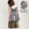 Drawstring Backpack Bag with Shoe Compartment String Cinch Sackpack for Unisex