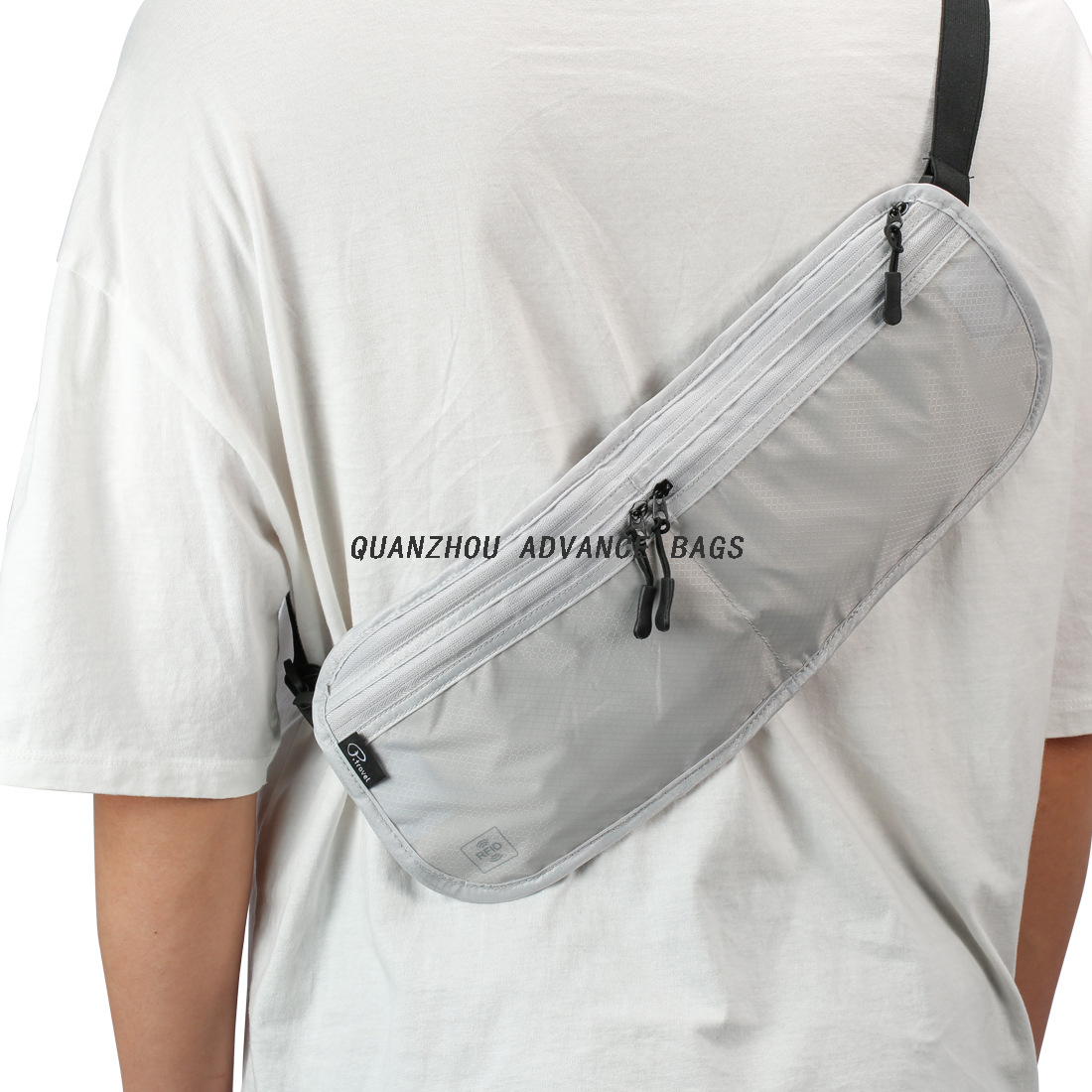 2021 Hot Sale RFID Fashionable Passport Waist Bag Phone Polyester Sport Running Outdoor Fanny Travel For Men and Women