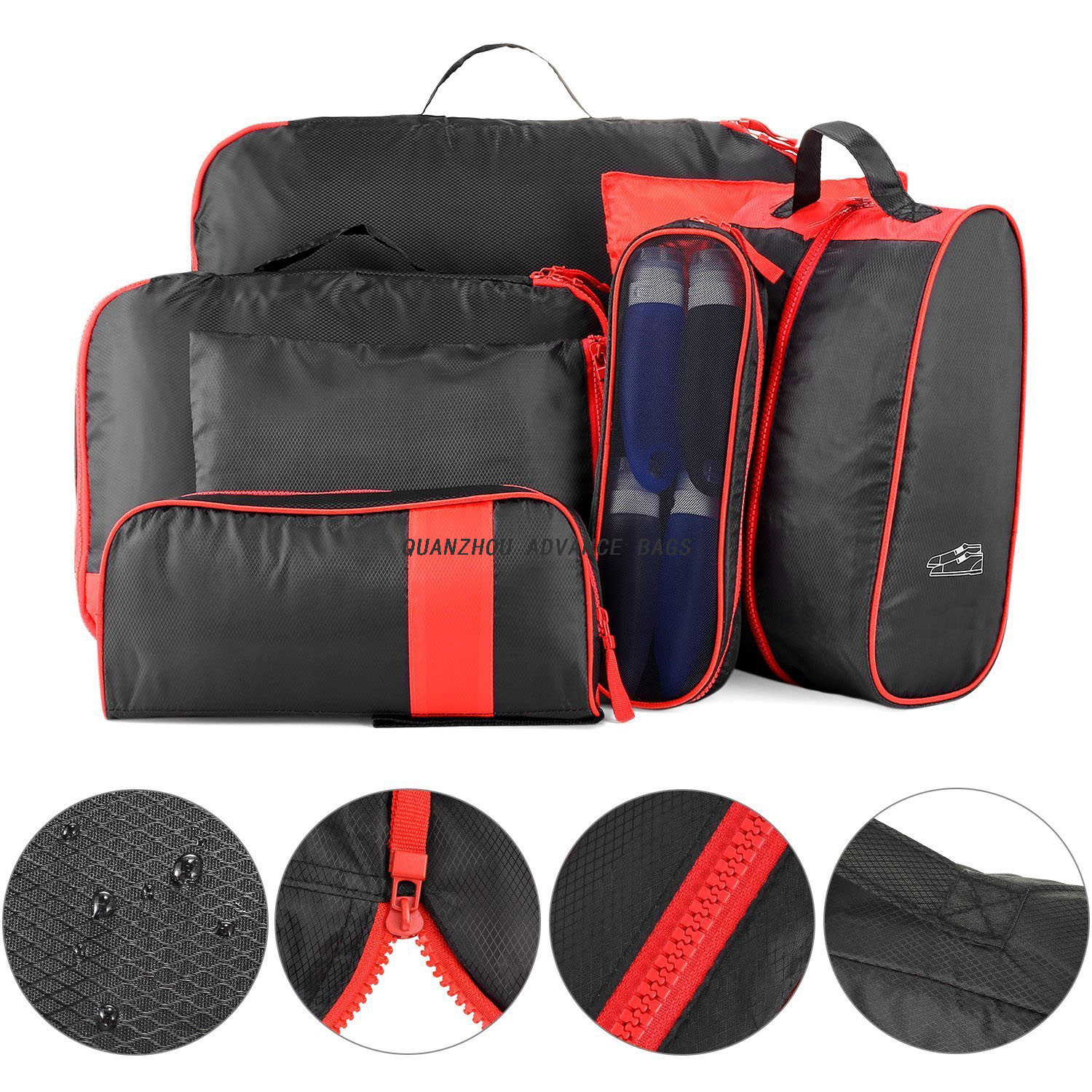 Travel organizer bag set Foldable BAG lightweight Travel Luggage Organizer Bags 7 pcs Packing Cubes bag Set Custom Waterproof 