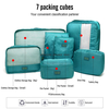  Fashion Custom Travel organizer bag Foldable BAG 7 set lightweight Bulk Polyester Ziplock Recycled Black Makeup Washing Cosmetic Bag&Case Custom Waterproof 