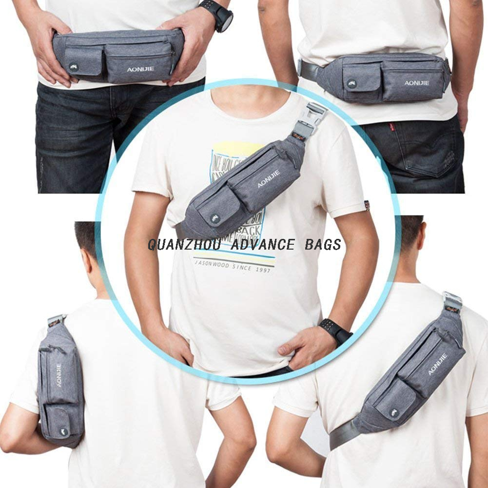 Wholesale promotion Fashion waterproof Outdoor Sport Running Waist Bag Custom Logo Simple Men Women Casual Waist Bag Fanny Pack