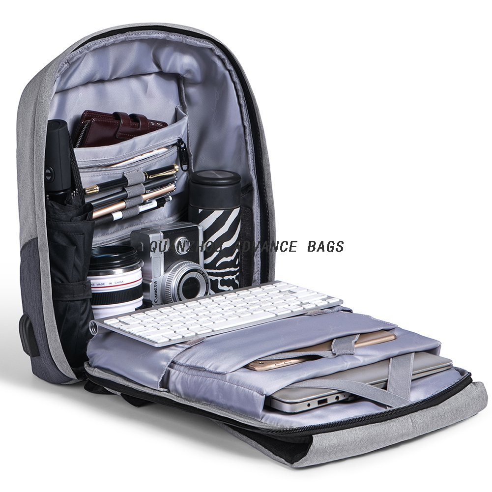 Wholesale Anti-theft Travel business Backpack USB Charginig Laptop Backpack Outdoor Sport and leisure Black backpack