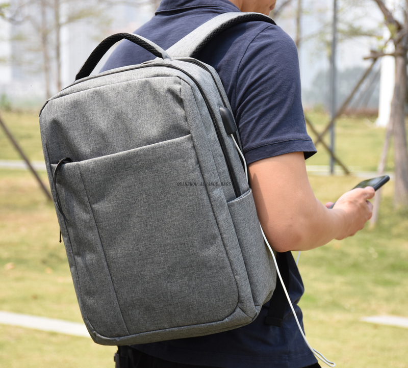 New Custom College Backpack Business USB Charge Travel Daypack Laptop Backpack 