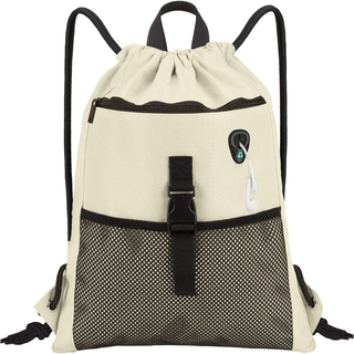 Drawstring Backpack Bag with Pockets Sports Sack with Handle Drawstring Backpack Travel for Men Women