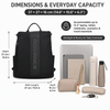 Custom Women's Anti-Theft Travel Backpack High-Density Polyester Water-Resistant Laptop Bag with Hidden Back Zipper