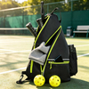 Unisex Portable Pickleball & Tennis Racket Bags Triangular Design Polyester Material Water Resistant 30-40L Capacity Sport Use