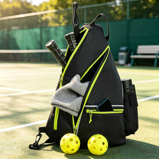 Unisex Portable Pickleball & Tennis Racket Bags Triangular Design Polyester Material Water Resistant 30-40L Capacity Sport Use