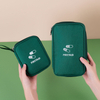 Portable Waterproof Polyester First Aid Kit Organizer Travel Medicine Storage Bag Zipper Closure Cosmetic Pouch