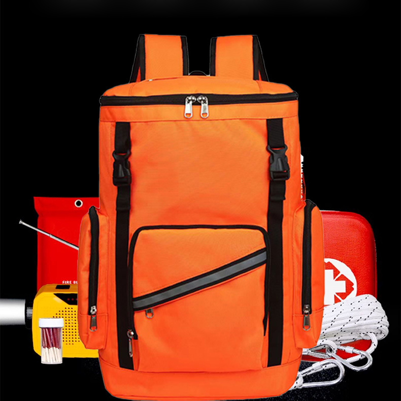 Advance High-Capacity Oxford Waterproof Double Shoulder Backpack Zipper Closure for Flood Disaster Prevention Emergency Pack