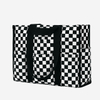 Fashion Waterproof Checkerboard Pattern Women's Tote Bag with Large Capacity Multi-Pocket Portable Weekender Travel Handbag