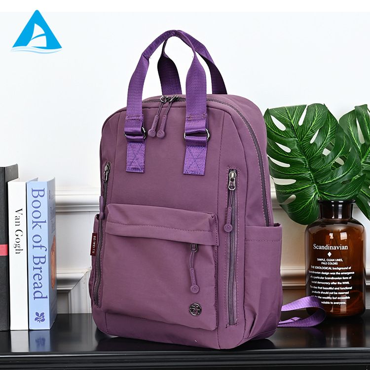 Large Capacity Waterproof Canvas Backpack with Polyester Lining Simple Versatile Unisex Travel Bag for All Seasons