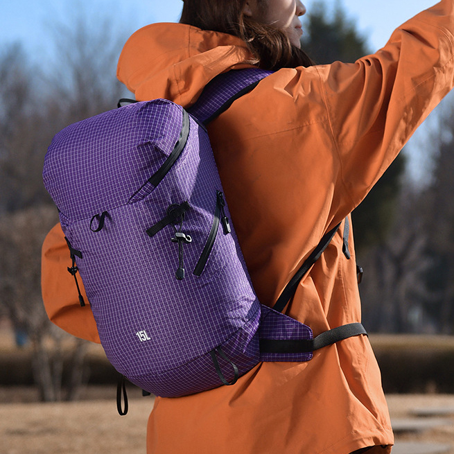 Custom Logo 15L Lightweight Foldable Backpack Hydration Compatible Hiking Rucksack Water-resistant Trail Running Day Pack