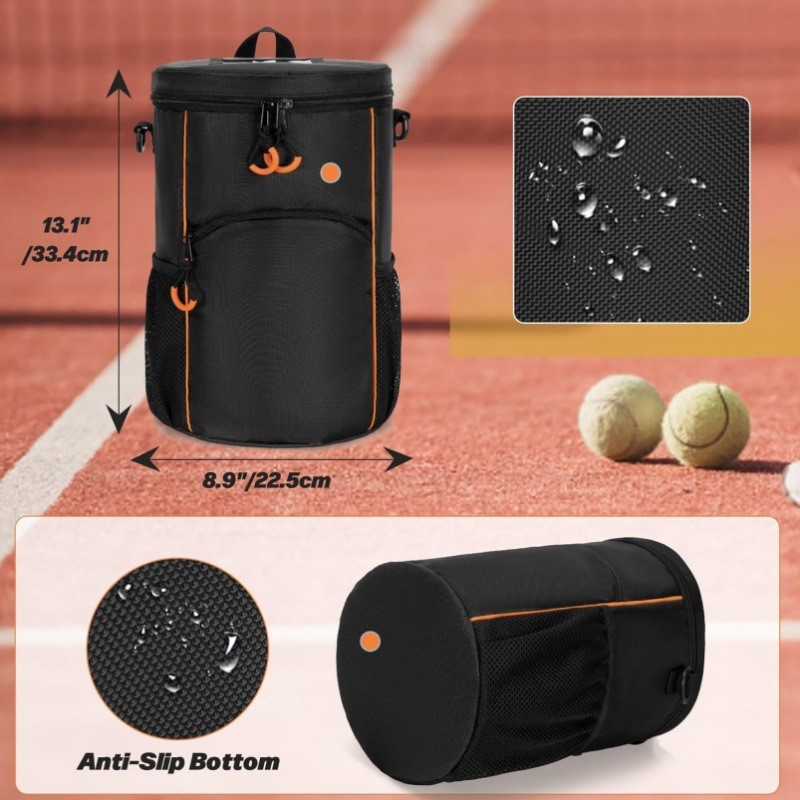 Advance Stock Bucket Bag Waterproof Convenient Carry Shoulder Strap Tennis Ball Bag for Long Hockey Pickle Ball Table Tennis