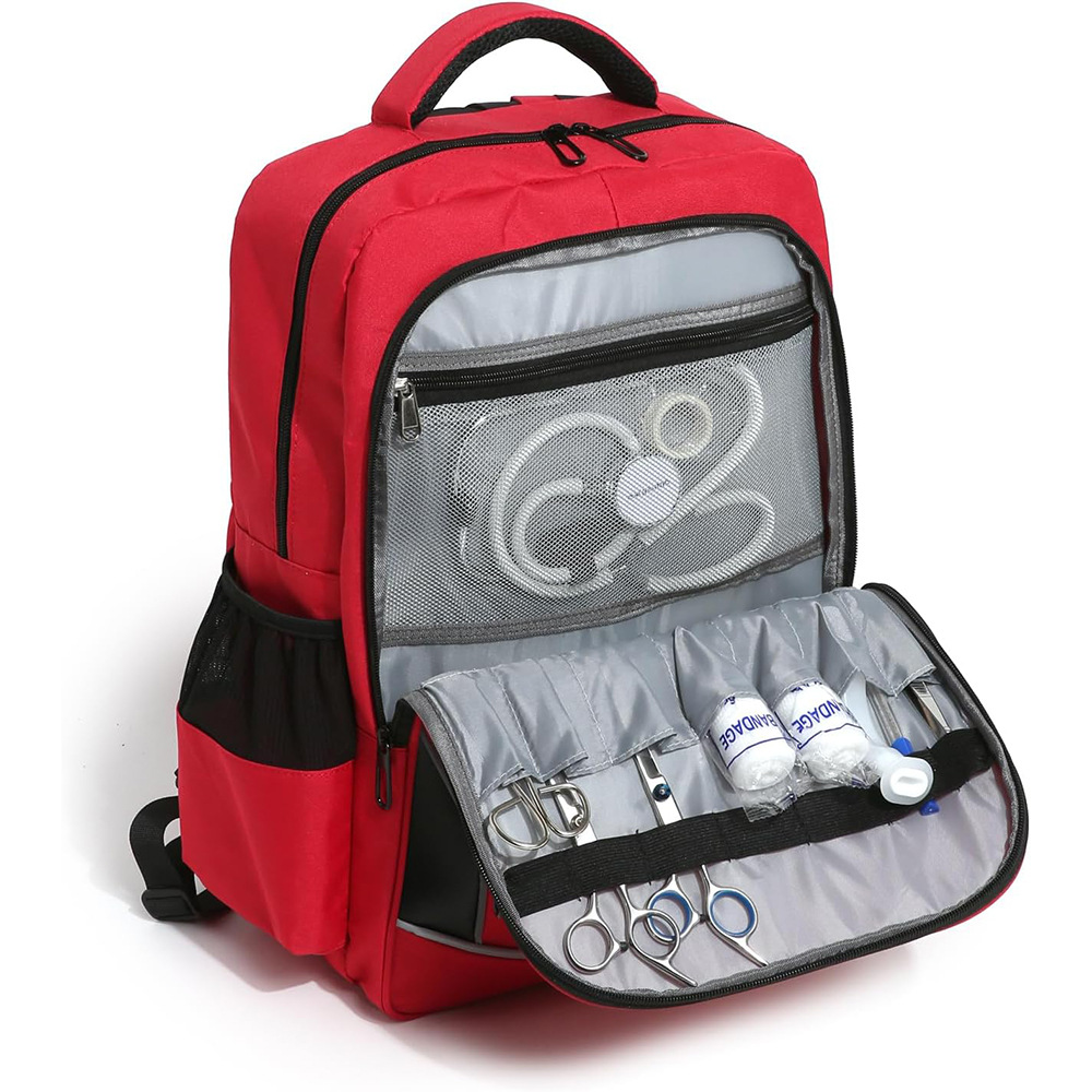 First Aid Bag Emergency Medical Backpack Large Capacity Waterproof Medication Storage Bag Outdoor Portable Backpack
