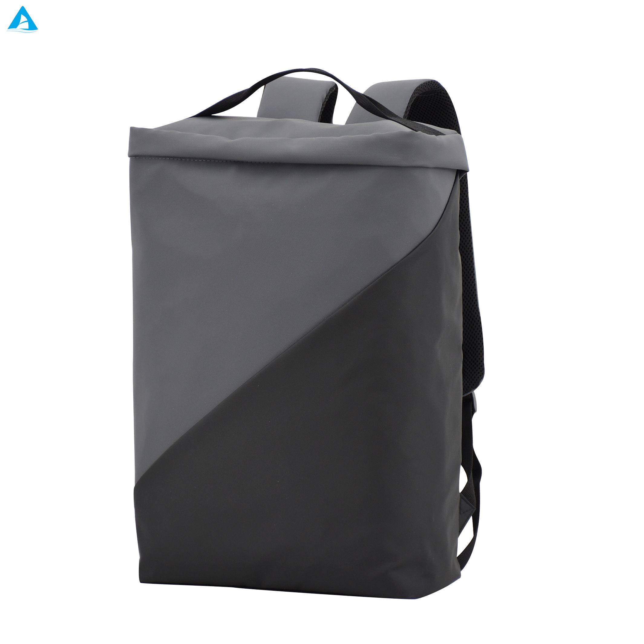 Wholesale Custom Logo Color Block Backpack Waterproof Roll Top Laptop Bag Business Travel Backpack for Office Commute